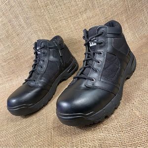 Original SWAT Boot Air Zip Safety Toe slip Oil Resistant Black Leather Sz 12